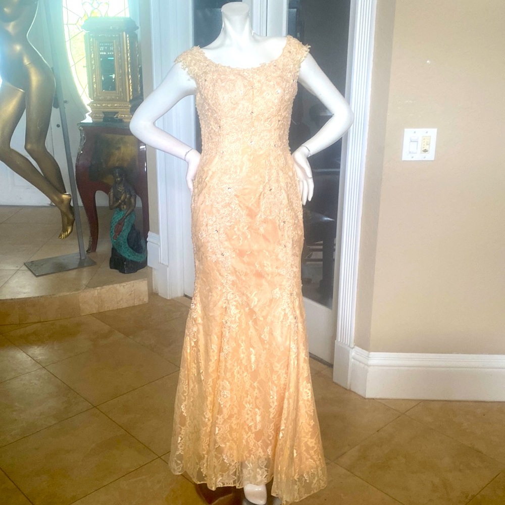 Couture Angel Formal Dresses Hand Made Lace Gown Dress Sz 6